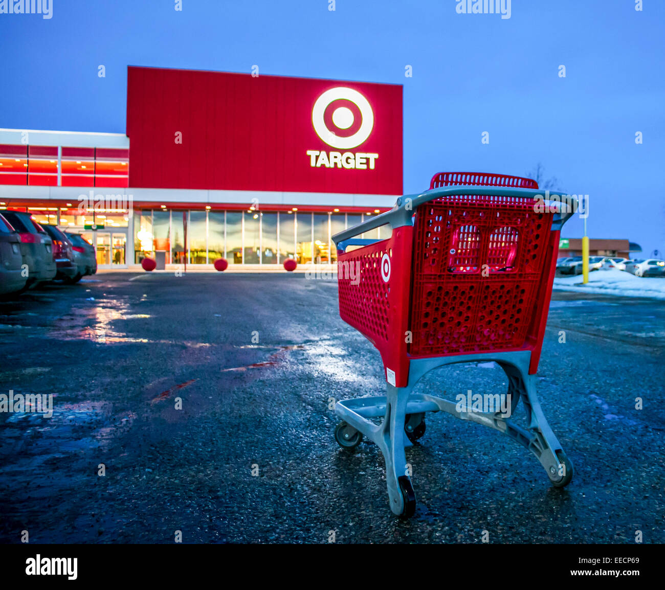 Calgary, Alberta, Canada. 15th January, 2015. Target store in Sunridge Mall, one of 133 store which is about to get close in few months in canada. Credit:  Nisarg Lakhmani/Alamy Live News Stock Photo