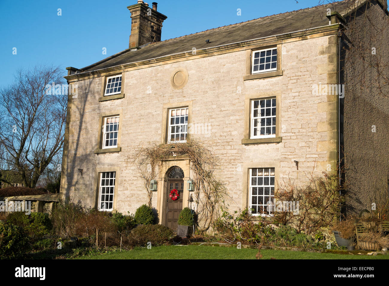 Detached English country home in the village of Hartington in Derbyshire Dales,England Stock Photo