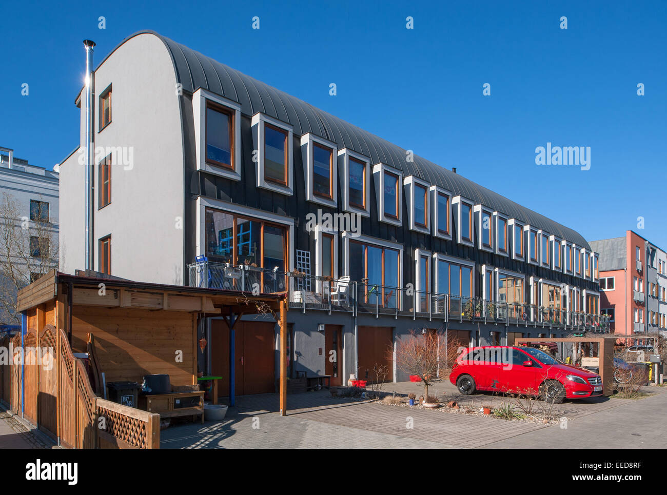 Berlin, Germany, new construction of single-family homes on the series ...