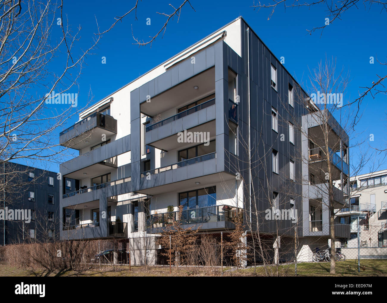 Berlin, Germany, new construction of condos on the Stralauer peninsular