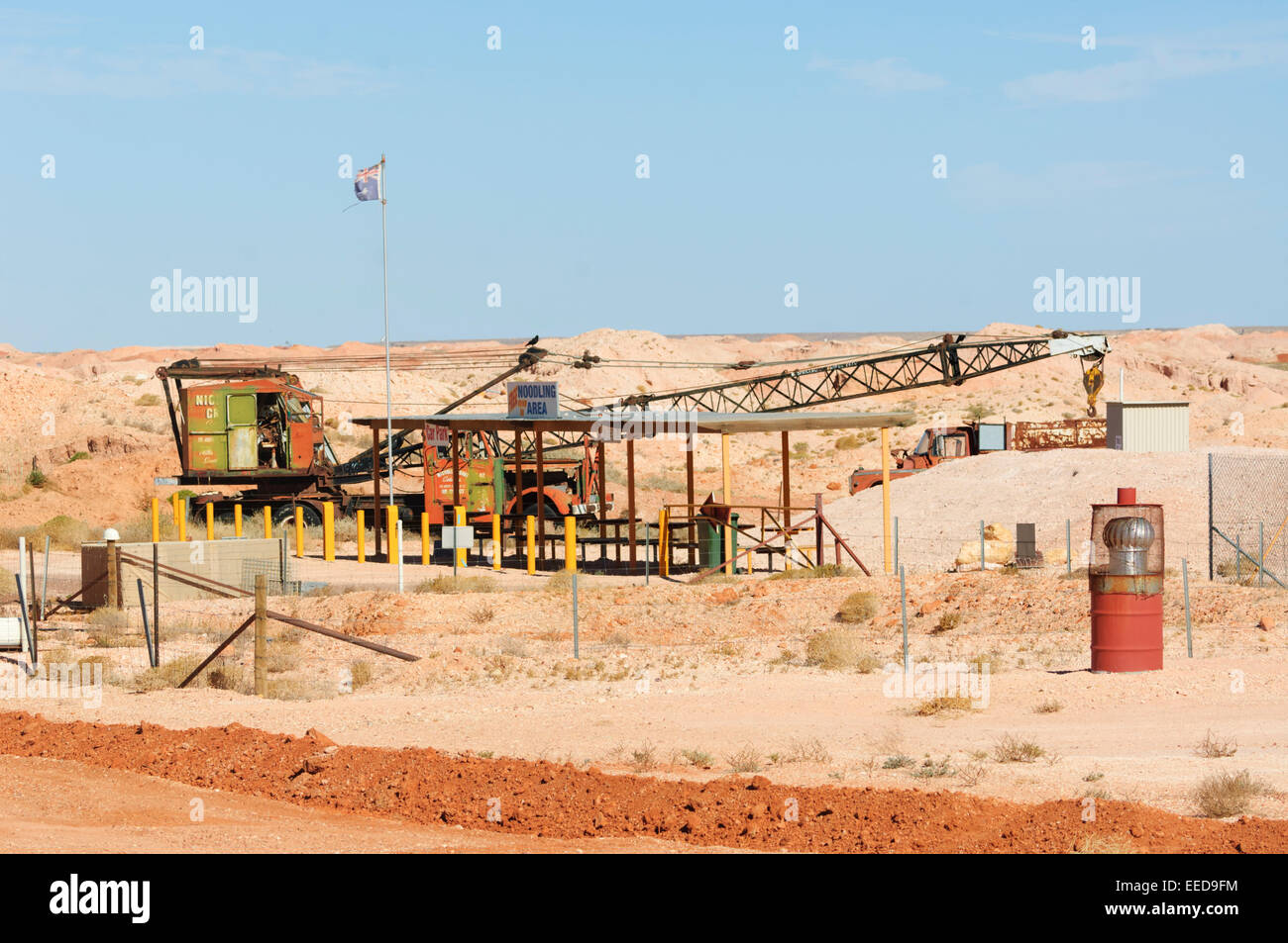 Opal Mining, Coober Pedy, South Australia, SA, Australia Stock Photo