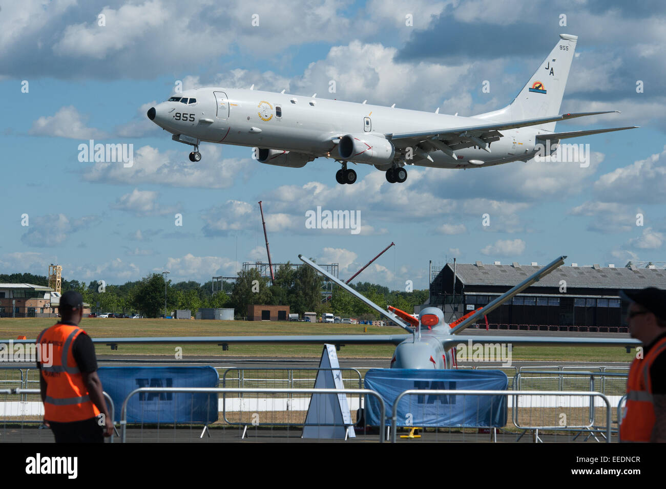 Farnborough International Airshow - Media Day  Featuring: Atmosphere Where: Farnborough, United Kingdom When: 14 Jul 2014 Stock Photo