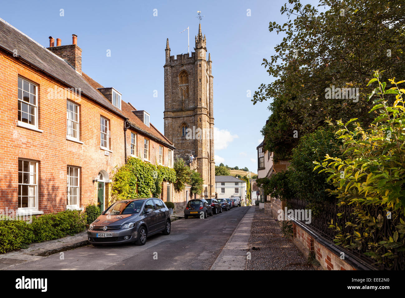 The village of Cerne Abbas in Dorset. Stock Photo