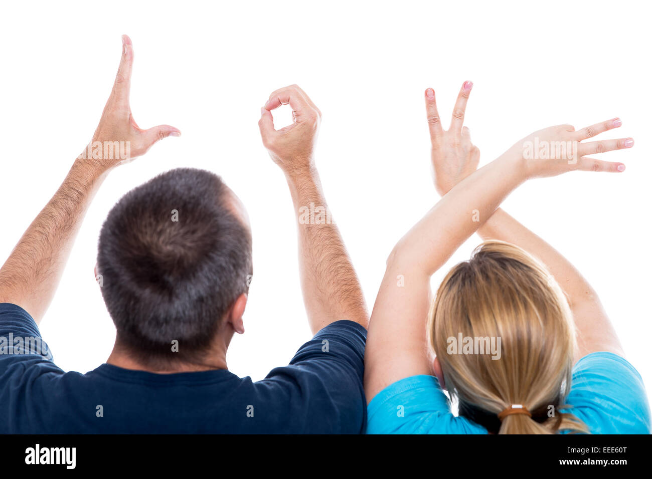 hands of a couple forming the word love Stock Photo - Alamy