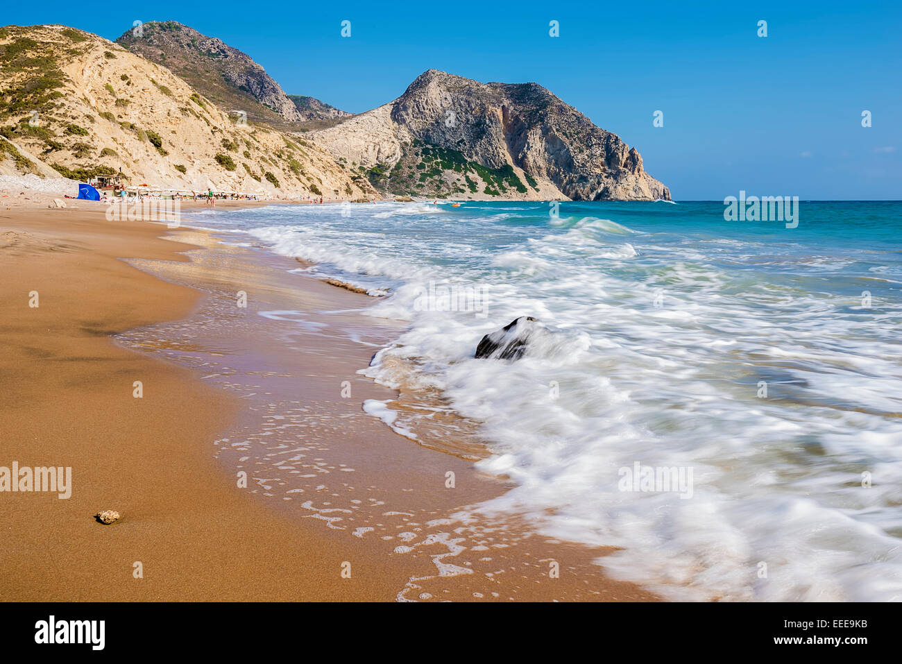 Cavo paradiso beach in Kos island Greece Stock Photo