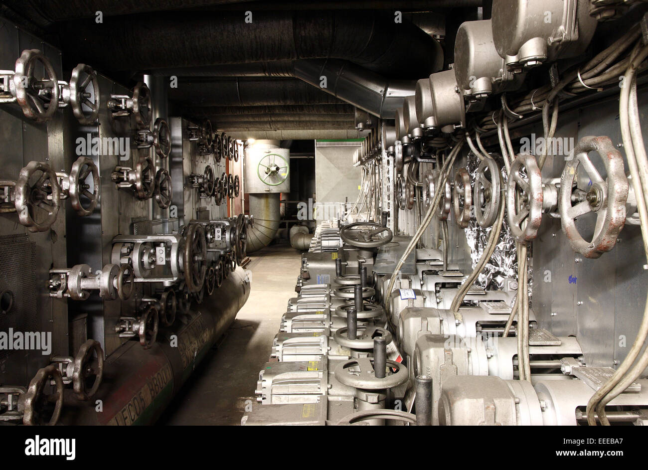 Berlin, Germany, boiler hall of the power plant Reuter West Stock Photo