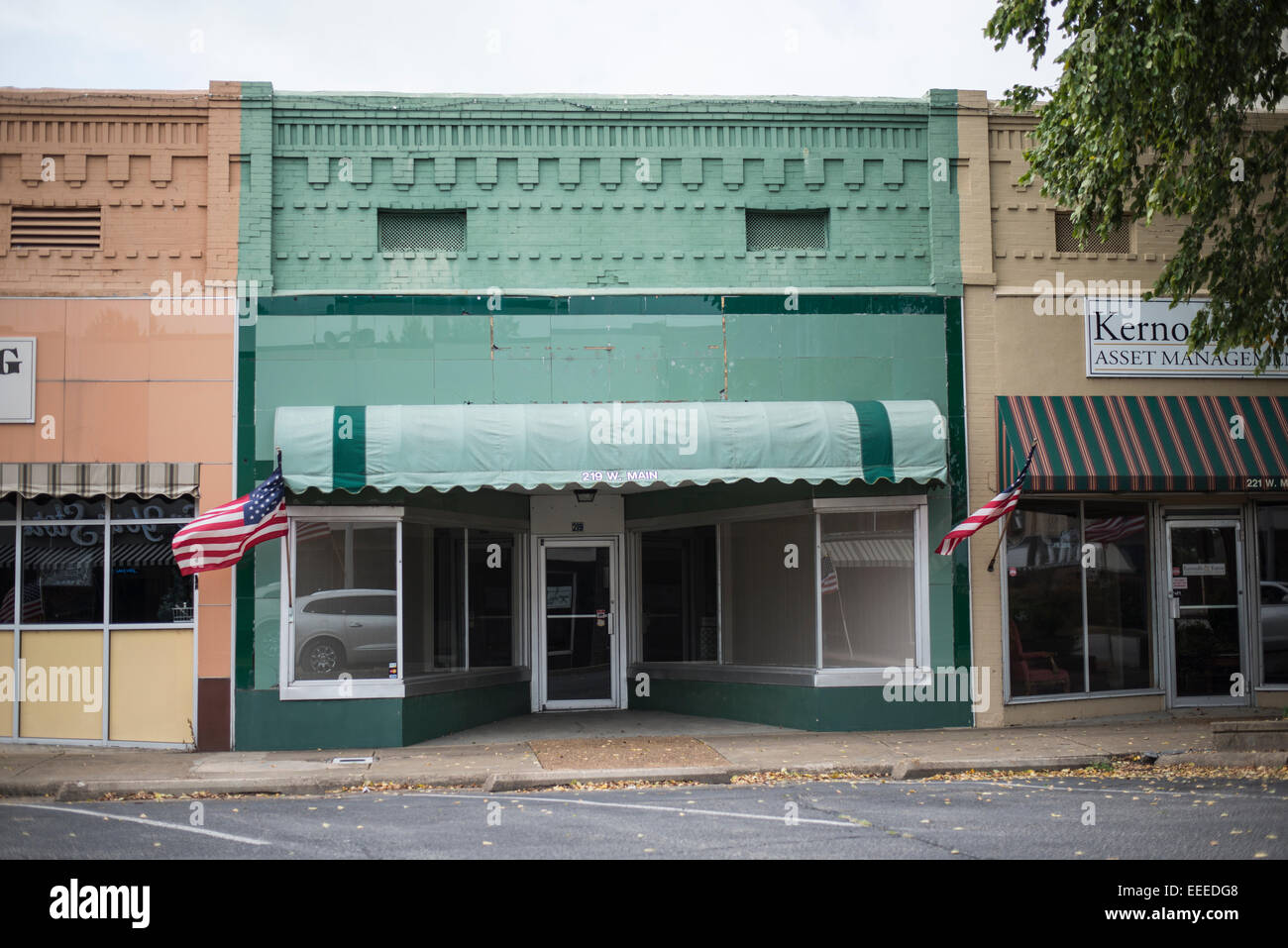 Blythville Arkansas,Turn of the century storefronts Stock Photo