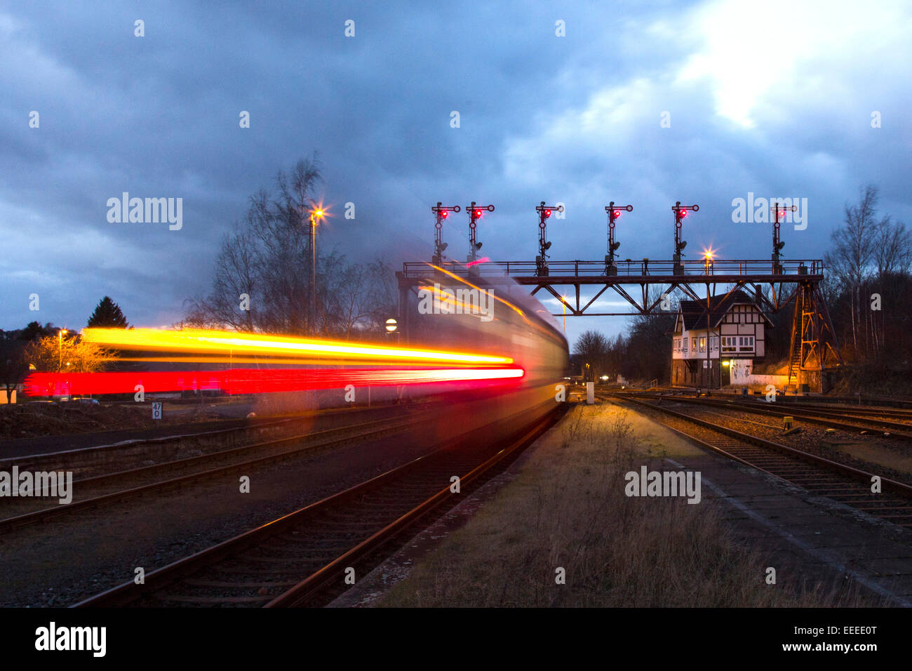 Railway signal, 02 January 2015 Stock Photo