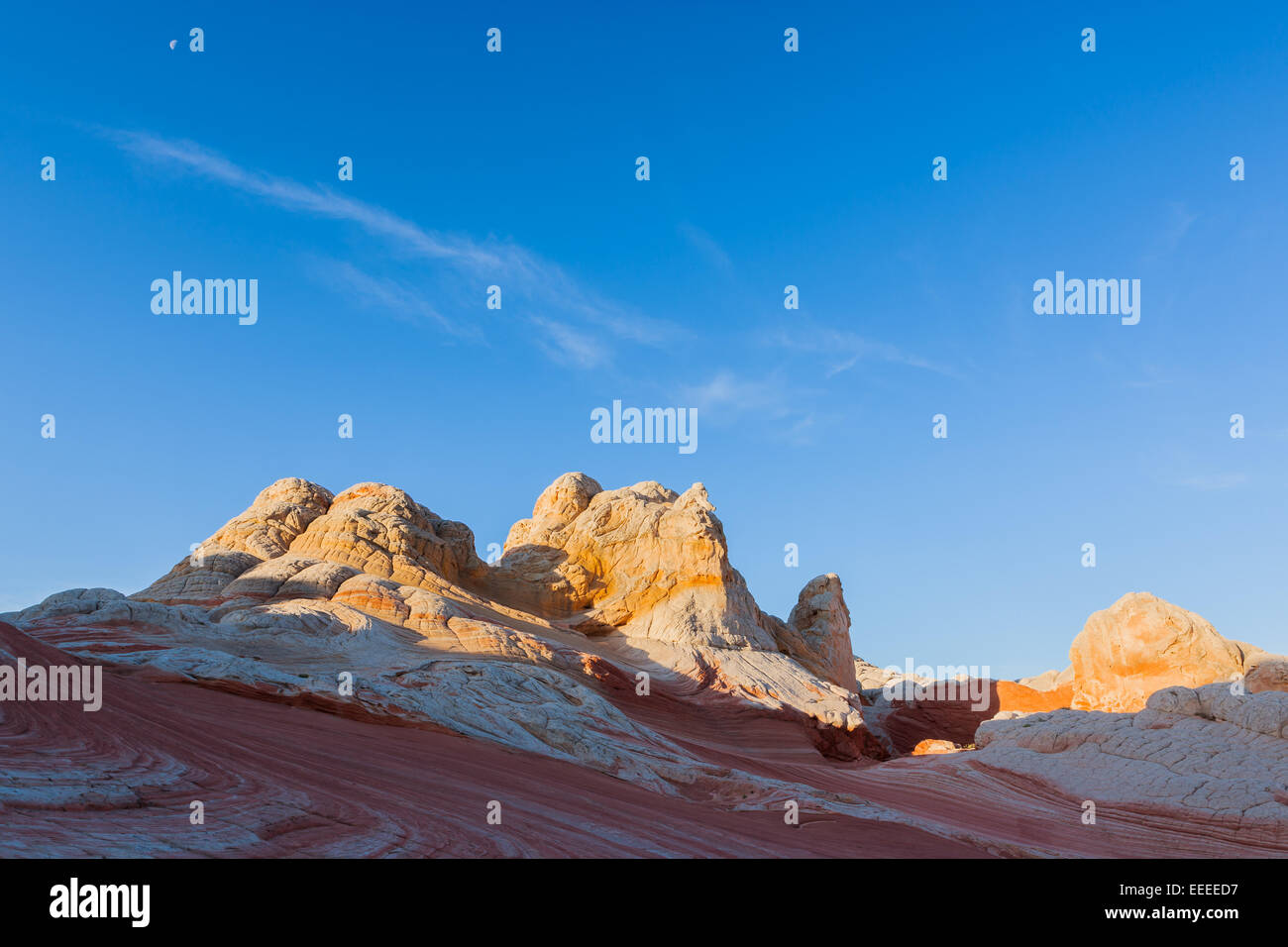 Rock formations in the White Pocket which is part of the Vermilion Cliffs National Monument. Stock Photo