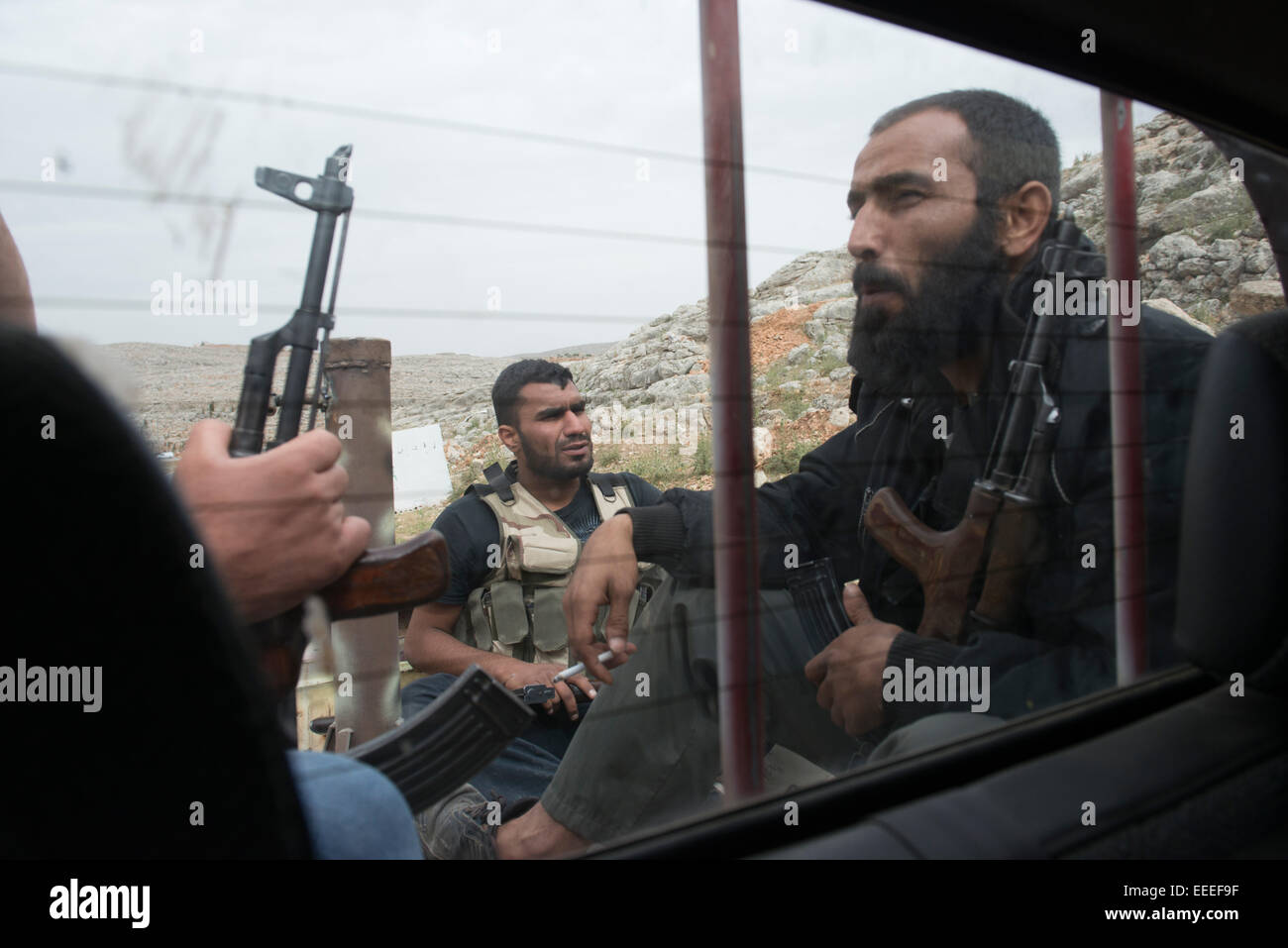 Bab al-Hawa, Syria, refugee camps on the Syrian-Turkish border Stock Photo