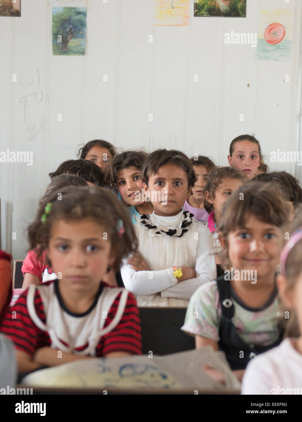 Bab al-Hawa, Syria, refugee camps on the Syrian-Turkish border Stock Photo