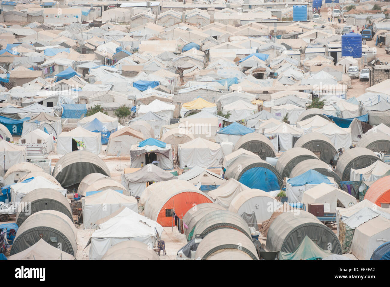 Bab al-Hawa, Syria, refugee camps on the Syrian-Turkish border Stock Photo