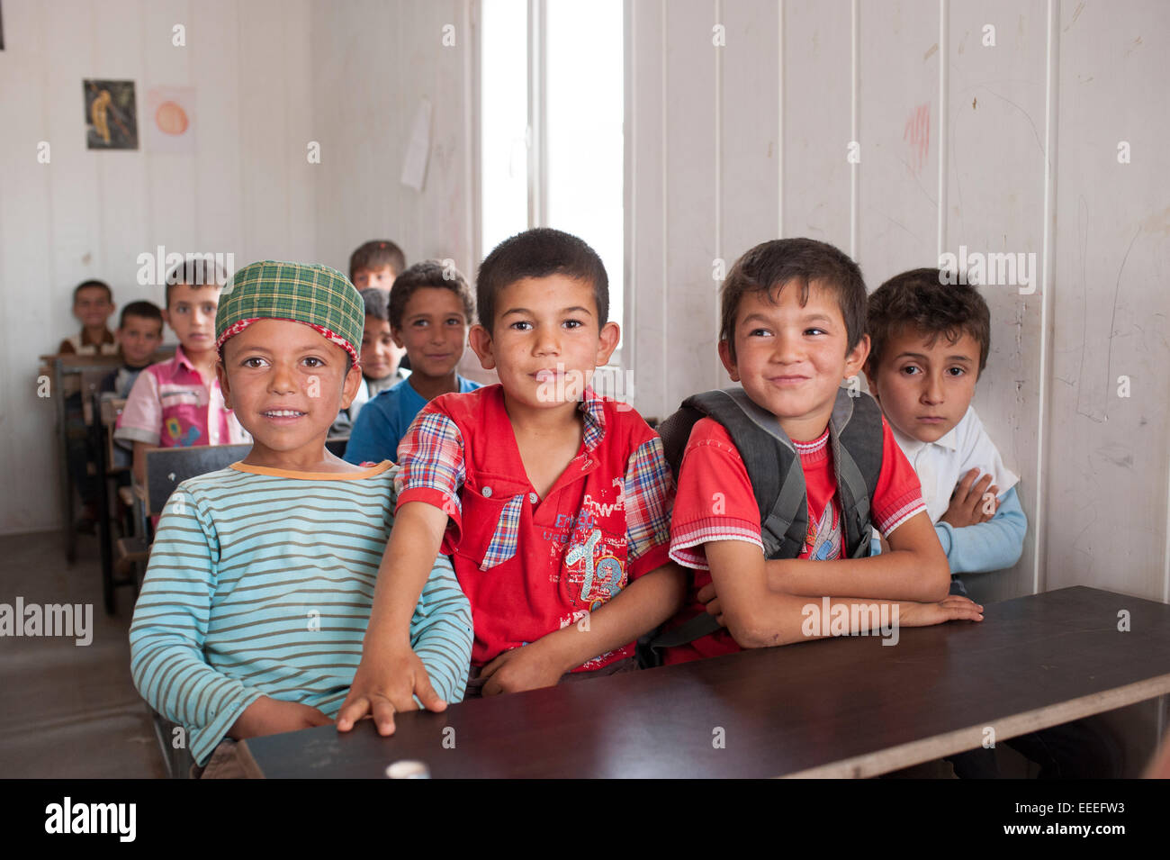 Bab al-Hawa, Syria, refugee camps on the Syrian-Turkish border Stock Photo