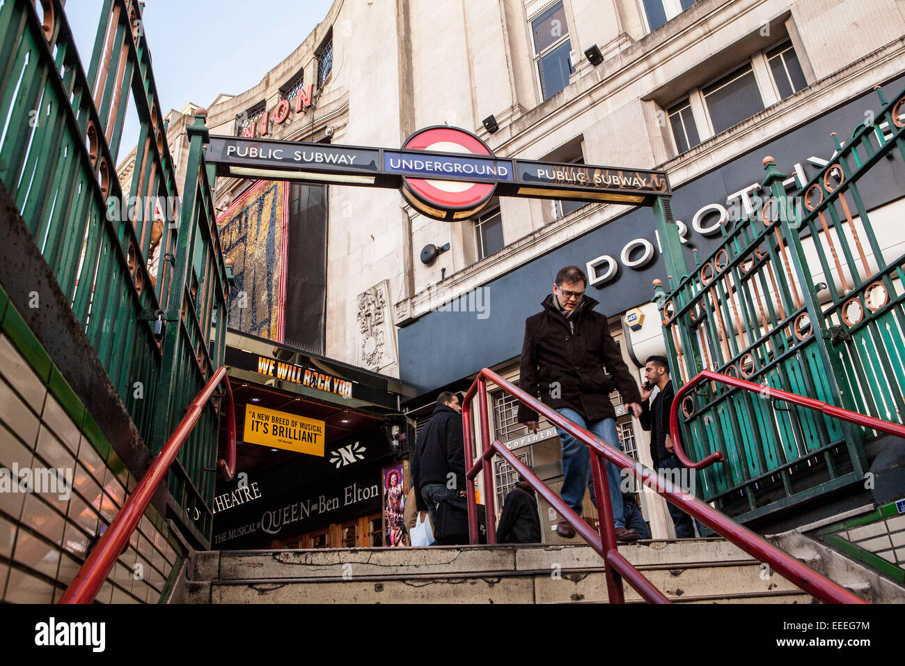 Northeast Entrance to Tottenham Court Road Station. Stock Photo