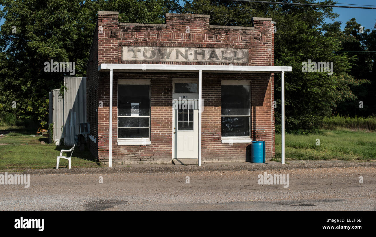 Ghost Town ,town hall , Coahama county Mississippi Stock Photo Alamy