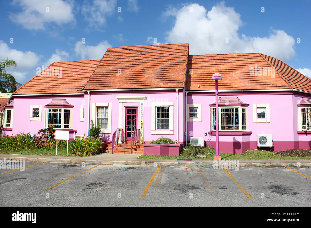 colored houses very popular in the Caribbean Islands, ideal for holidays Stock Photo