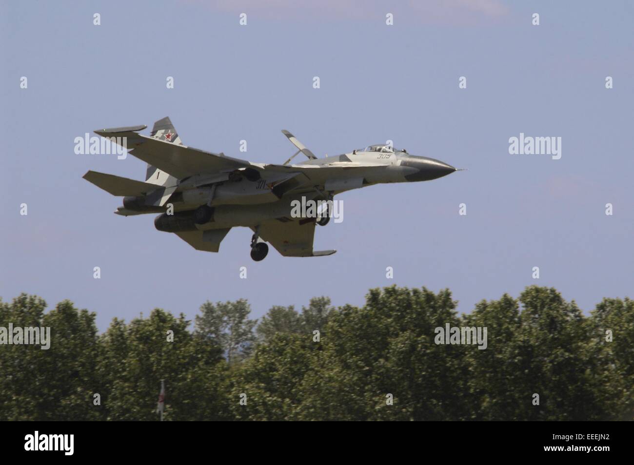 Russian fighter aircraft Sukhoi Su-27 SMK 'Flanker' Stock Photo