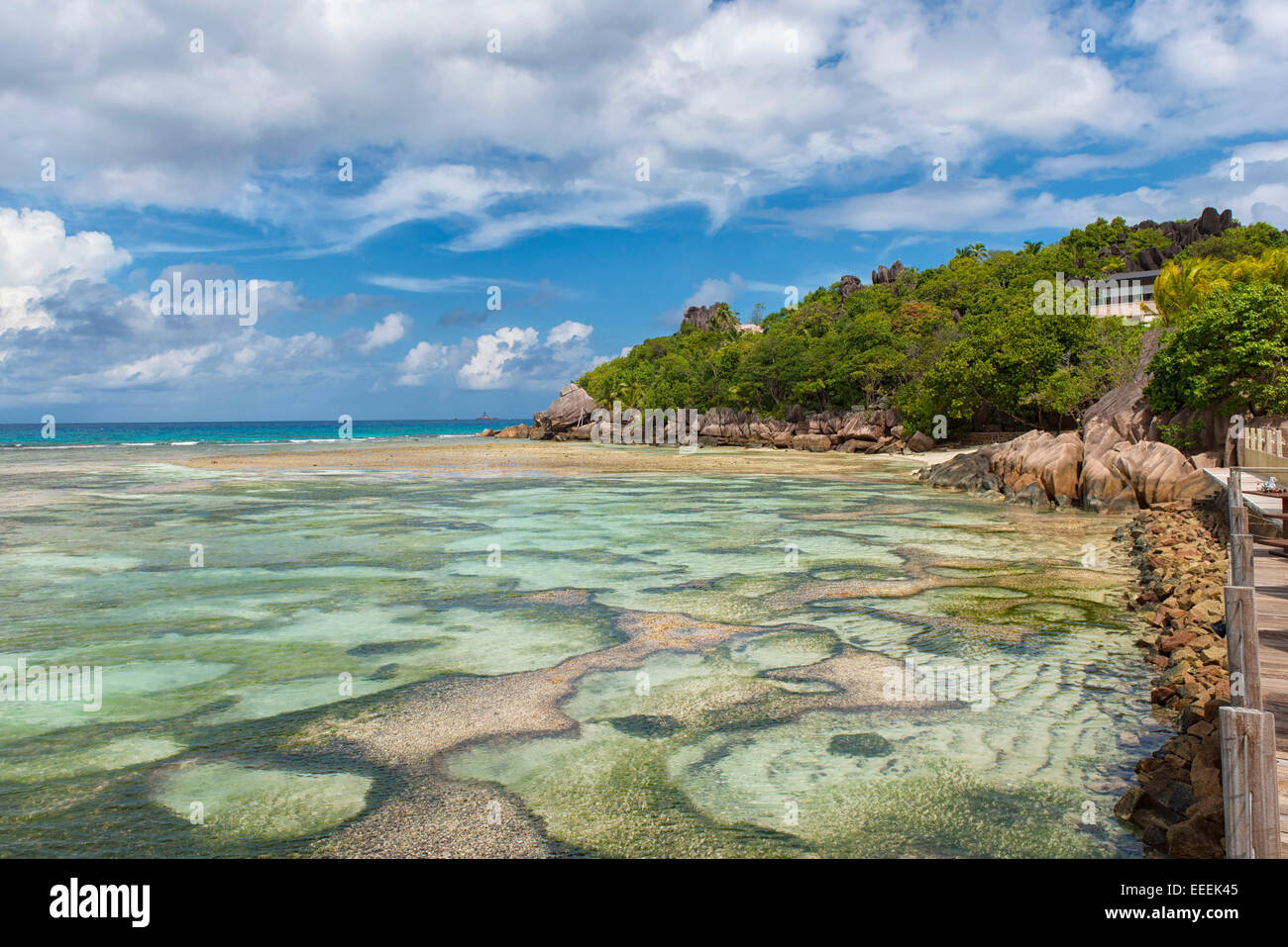 Le Domaine de L'Orangeraie Resort in La Digue, Seychelles Stock Photo