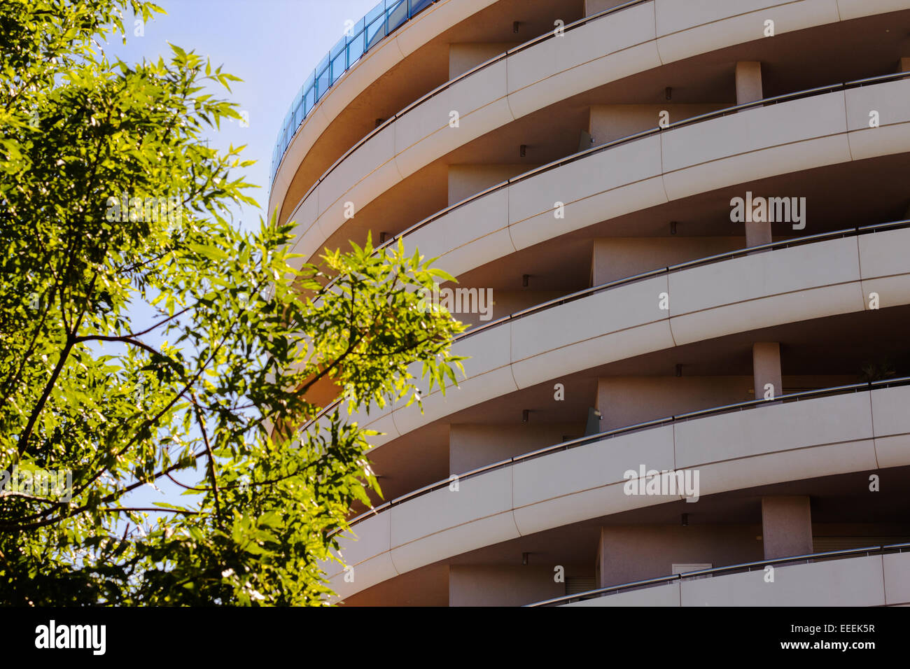 side portion of the multi-storey car park Stock Photo