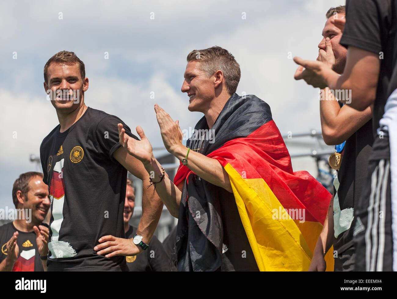 Berlin, Germany, Manuel Neuer and Bastian Schweinsteiger Stock Photo