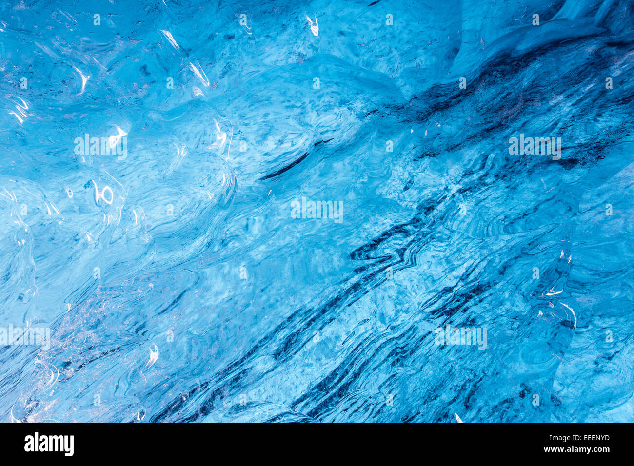Frozen surface background with ice pattern Stock Photo