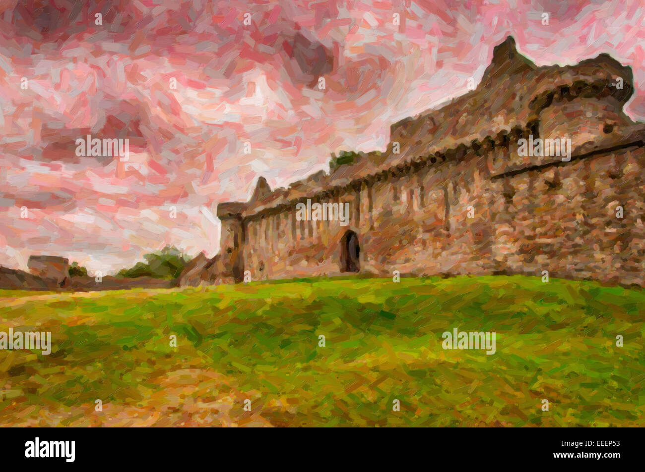 Castle Repaint Medieval royalty painting hi-res stock photography and images - Alamy