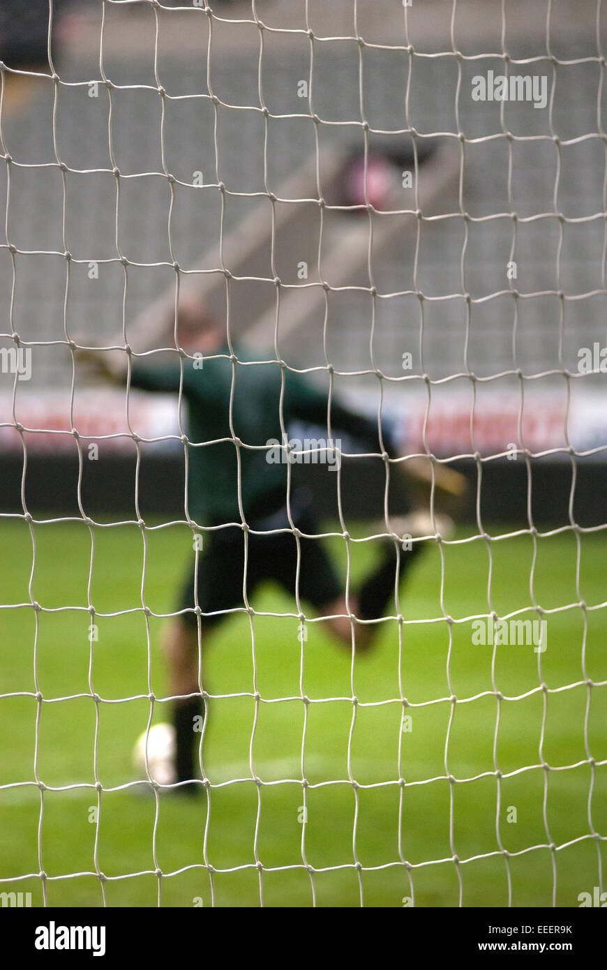Goalkeeper taking goal kick Stock Photo Alamy