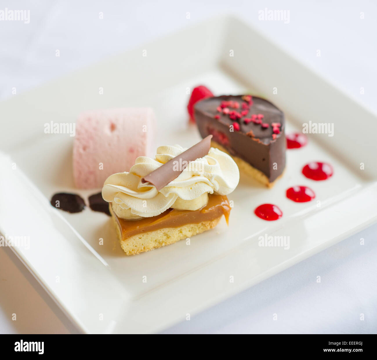 dessert dish in a restaurant Stock Photo Alamy