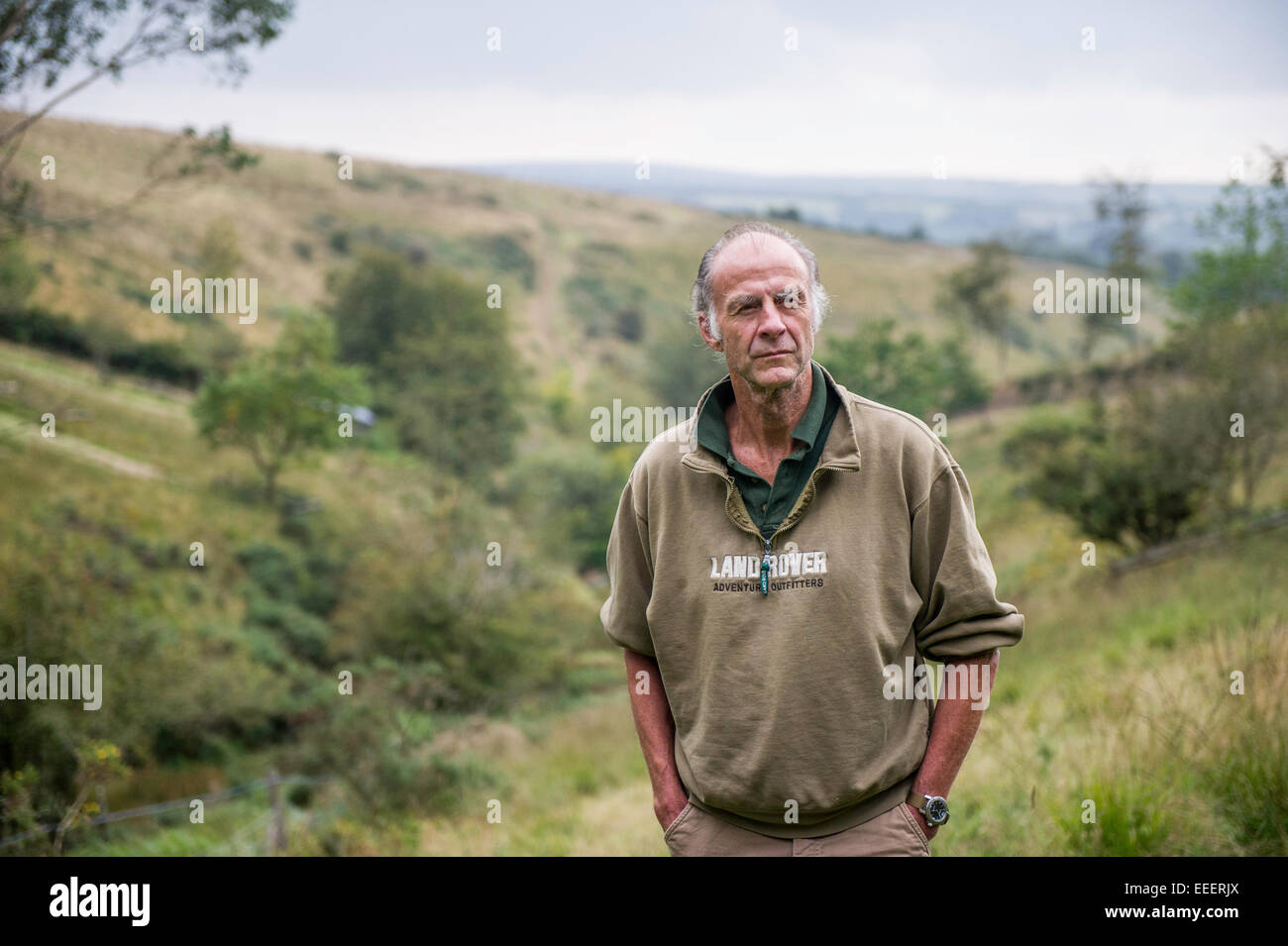 Sir Ranulph Fiennes at home on his farm Stock Photo
