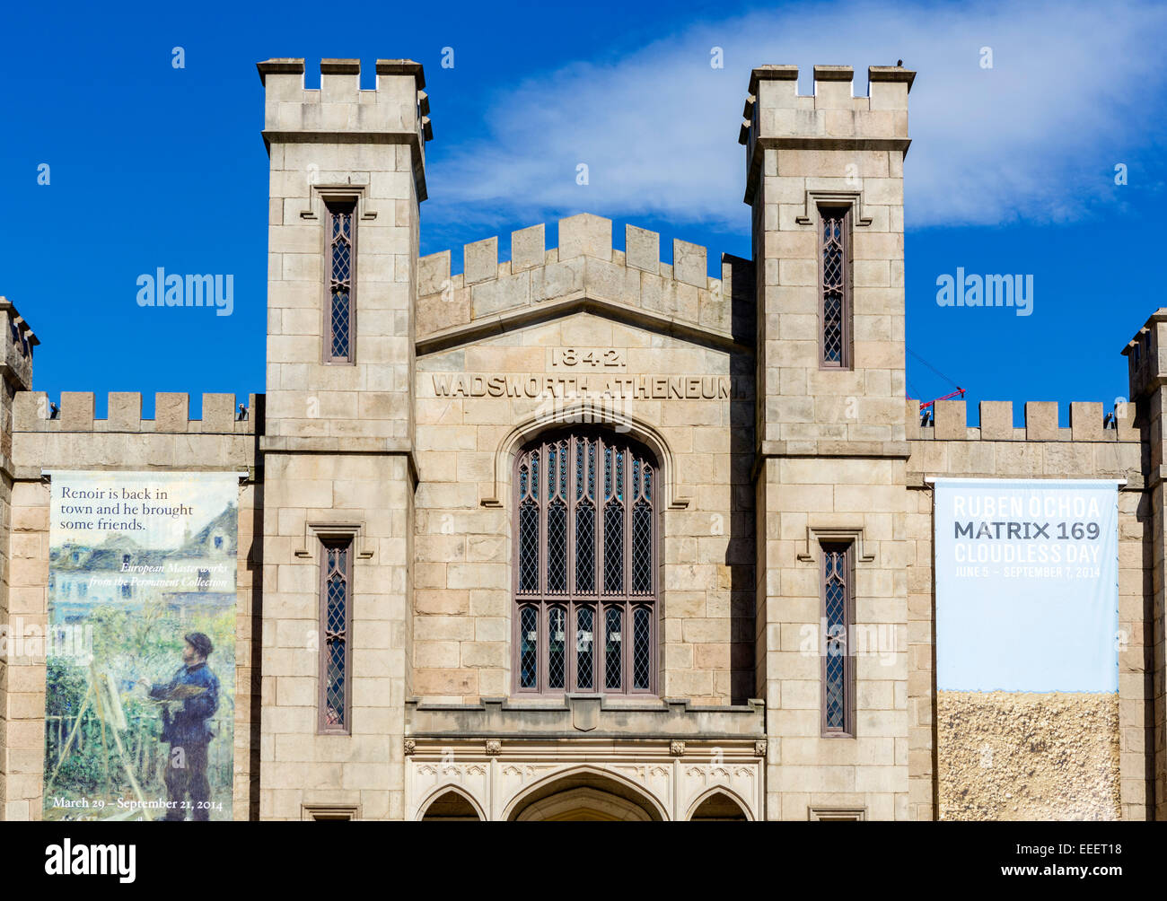 The Wadsworth Atheneum art museum on Main Street in downtown Hartford, Connecticut, USA Stock Photo