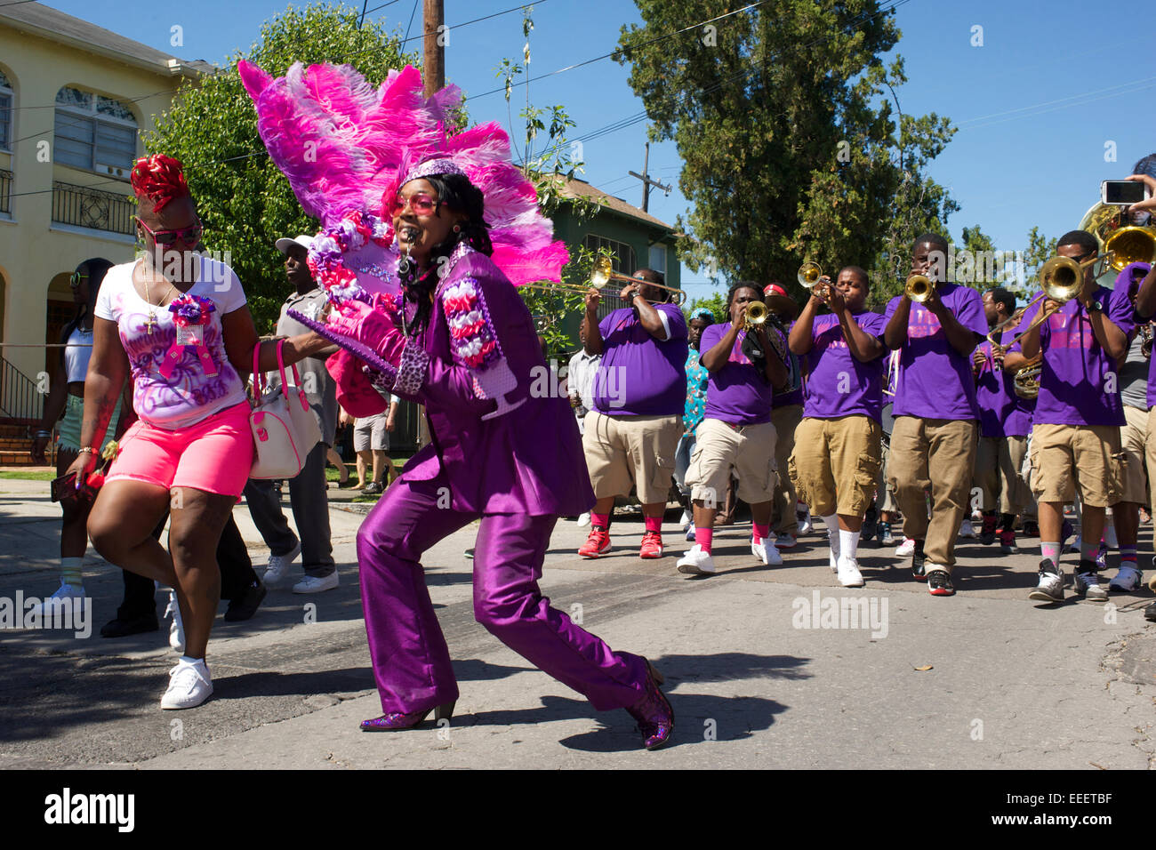 parade, New Orleans, Louisiana Stock Photo