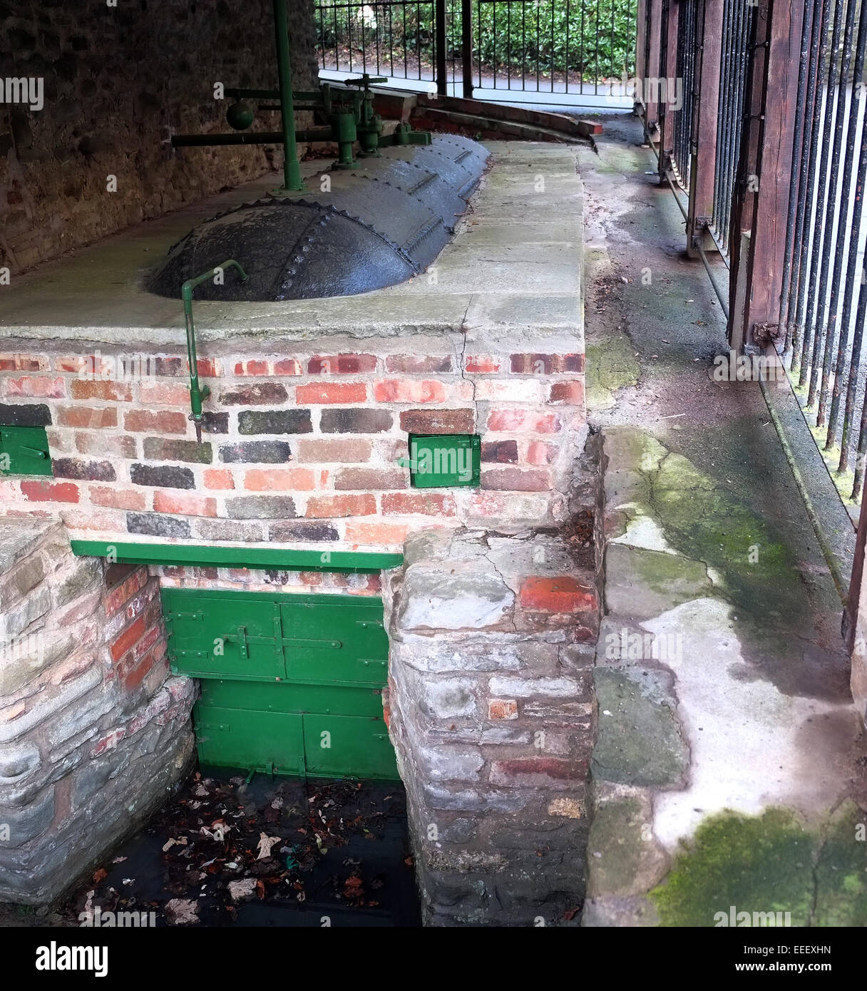 Built in old steam boiler at Snuff Mills, Fishponds, Bristol, 16th