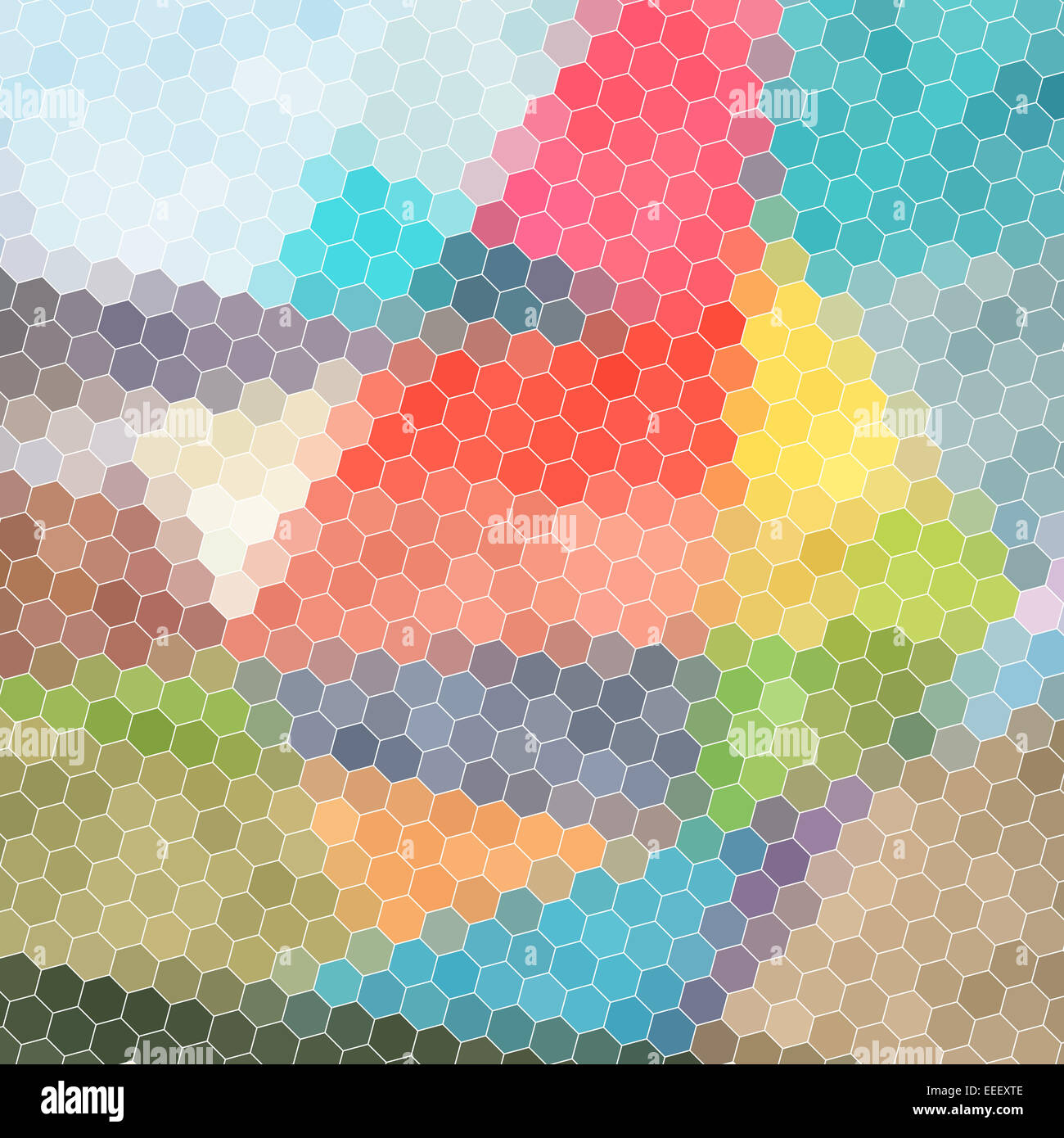bright multicolored abstract pattern of polygons Stock Photo