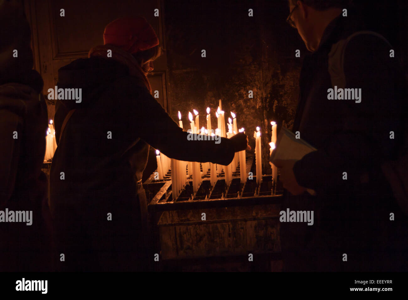Lighting Candle Catholic Church Stock Photos & Lighting Candle Catholic