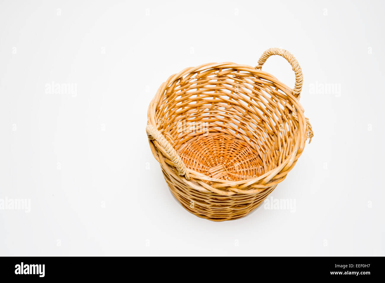 Large empty wicker basket Stock Photo