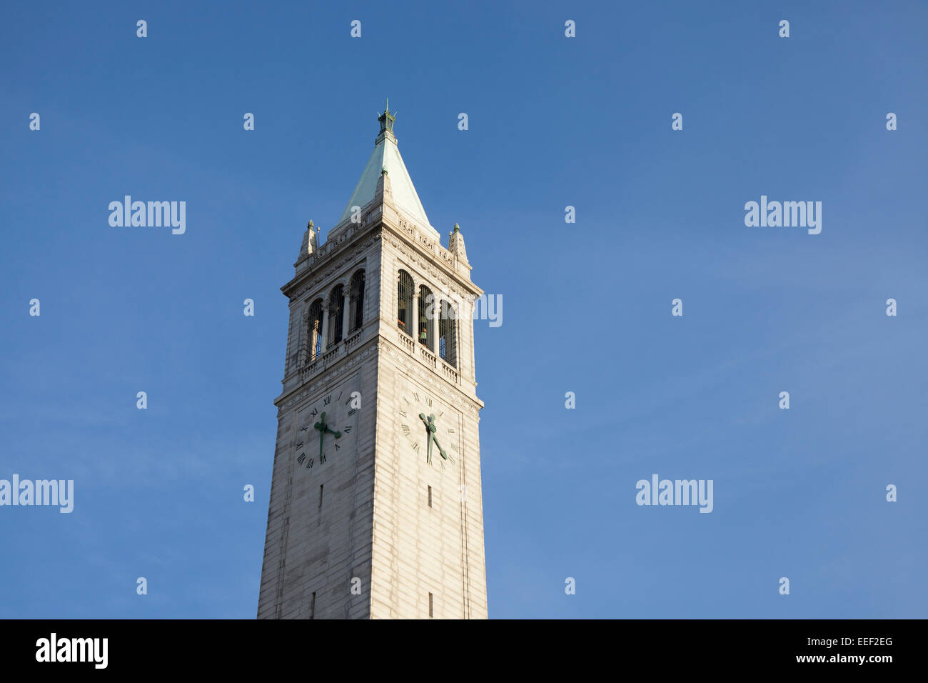 The Campanile (Sather Tower) at the University of California Berkeley - Alameda County, California, USA Stock Photo