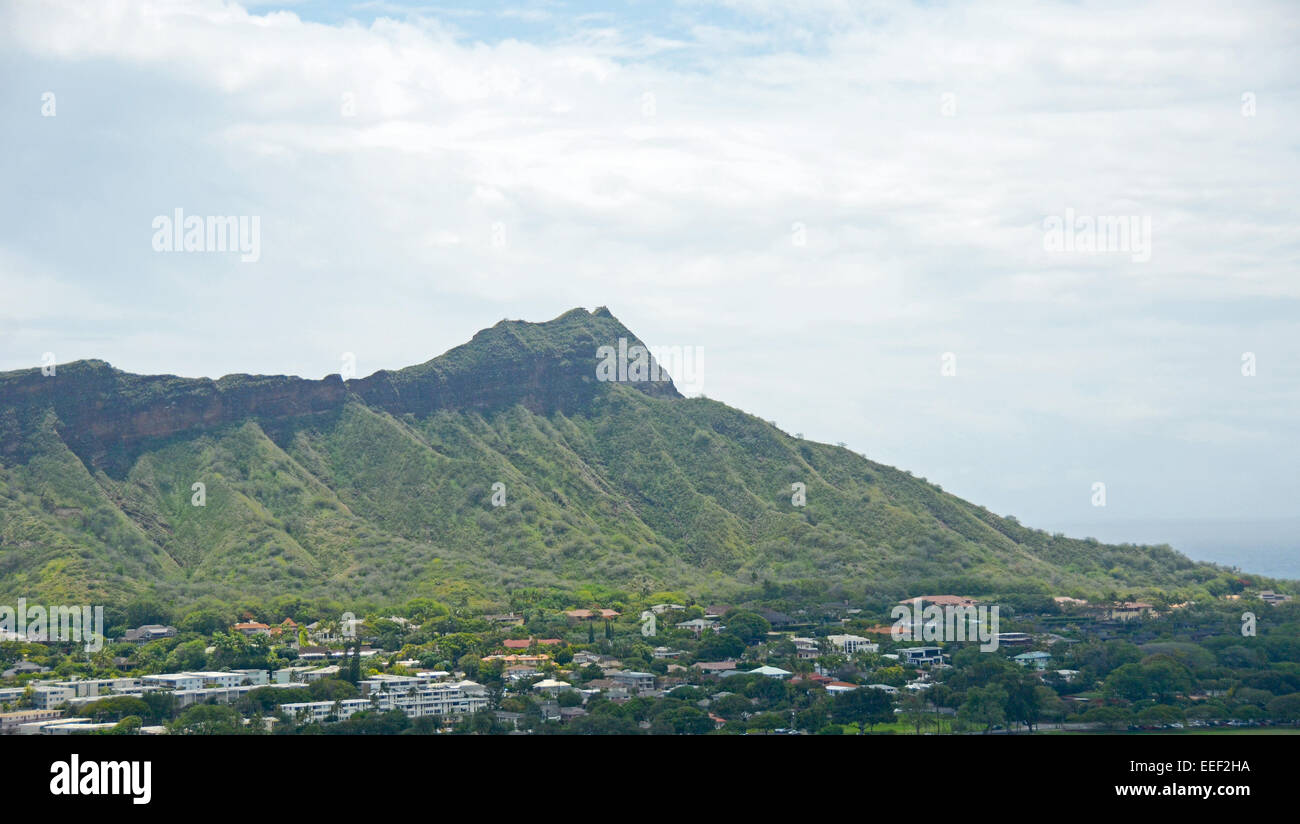 Scenic view of Diamond Head, Honolulu, Hawaii Stock Photo