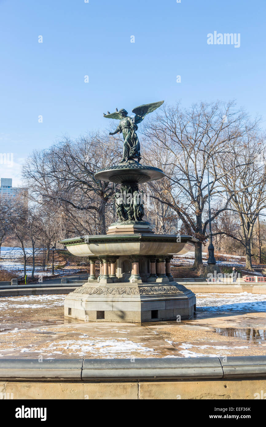 Bethesda Fountain in Central Park New York after snow storm 826276