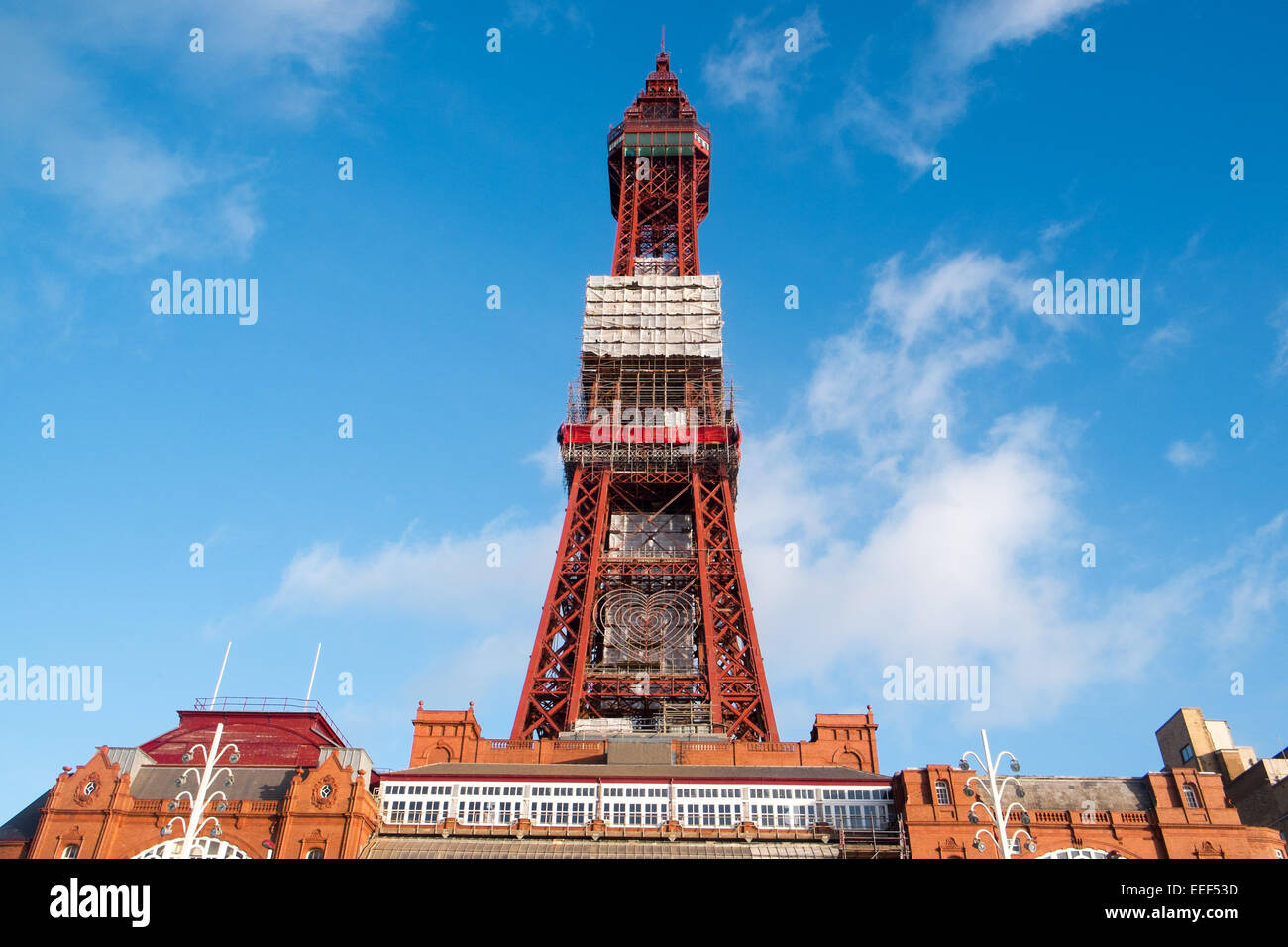blackpool tower eye  is a grade 1 listed structure which was opened to the public in 1894,lancashire,england Stock Photo