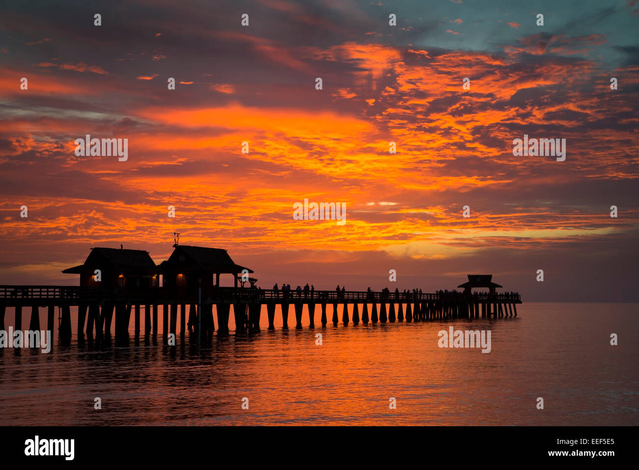 Historic Naples Pier just after sunset, Naples, Florida, USA Stock Photo Alamy