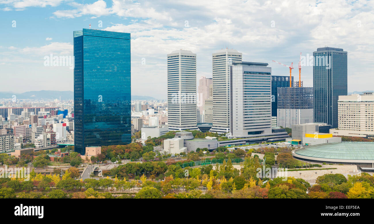 Modern buildings in Osaka, Japan Stock Photo