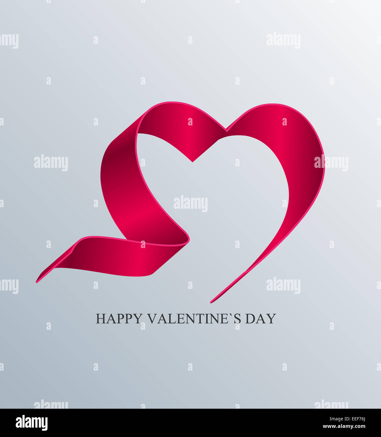 Valentine Day Card with Heart Vector Illustration Stock Photo - Alamy