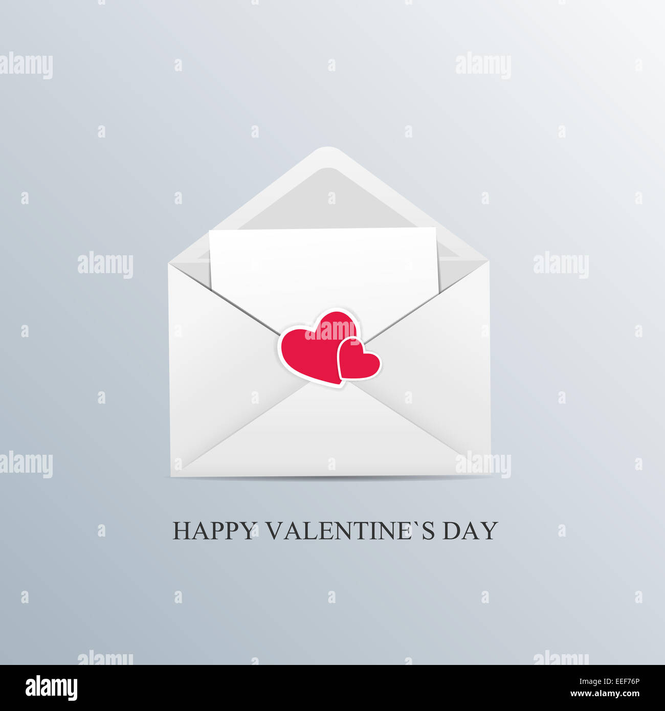 Valentine Day Card with Heart Vector Illustration Stock Photo - Alamy