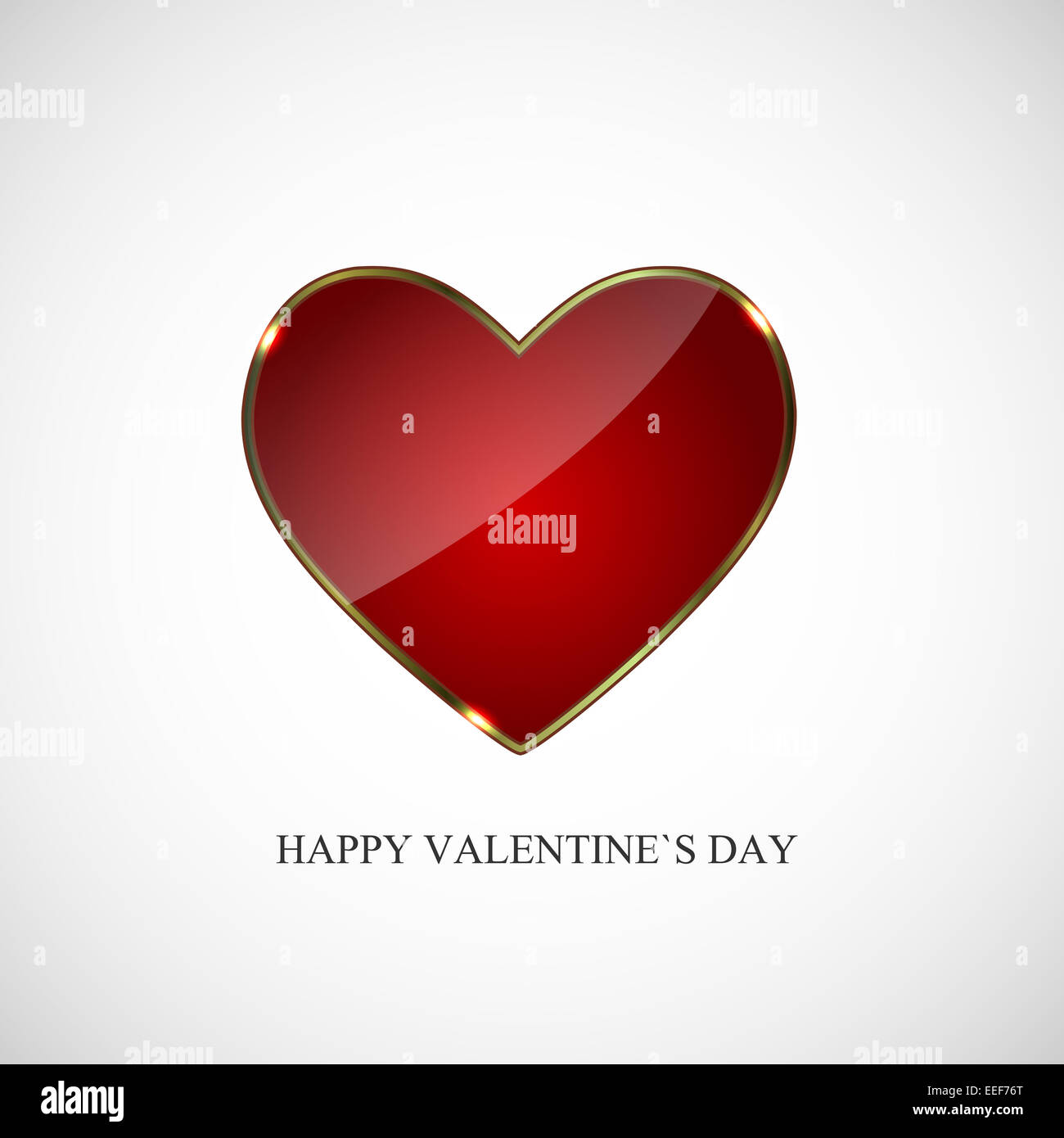 Valentine Day Card with Heart Vector Illustration Stock Photo - Alamy