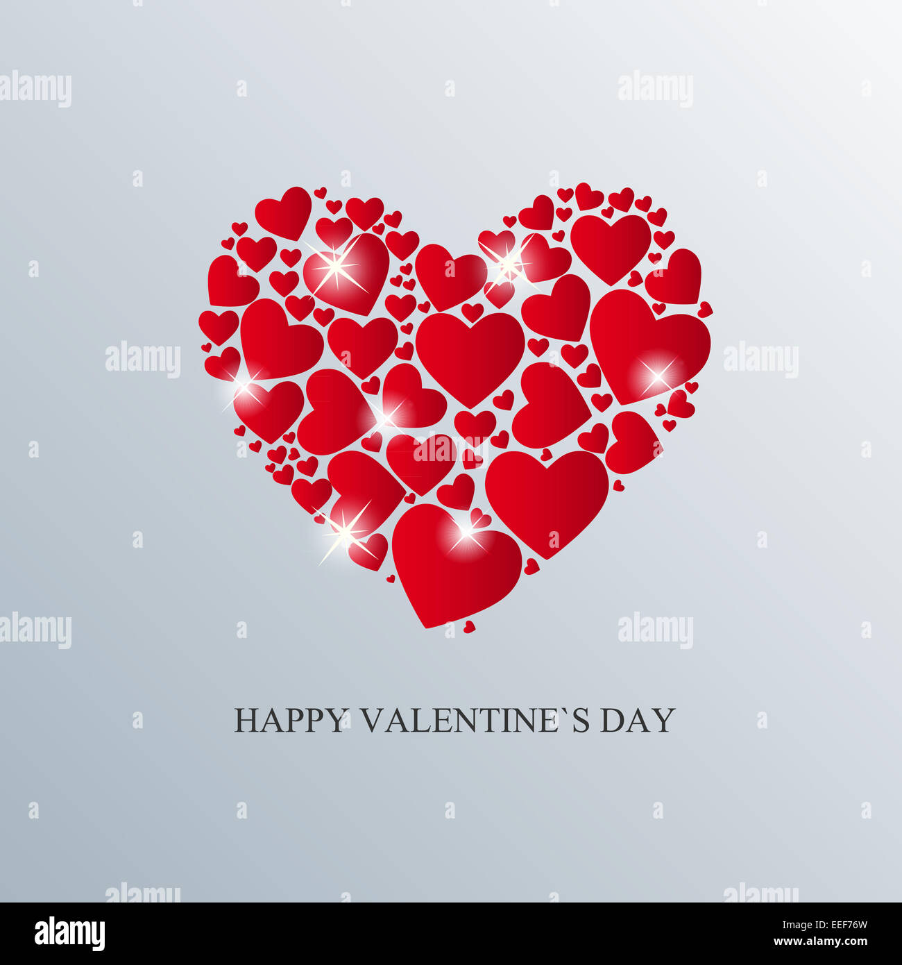 Valentine Day Card with Heart Vector Illustration Stock Photo - Alamy