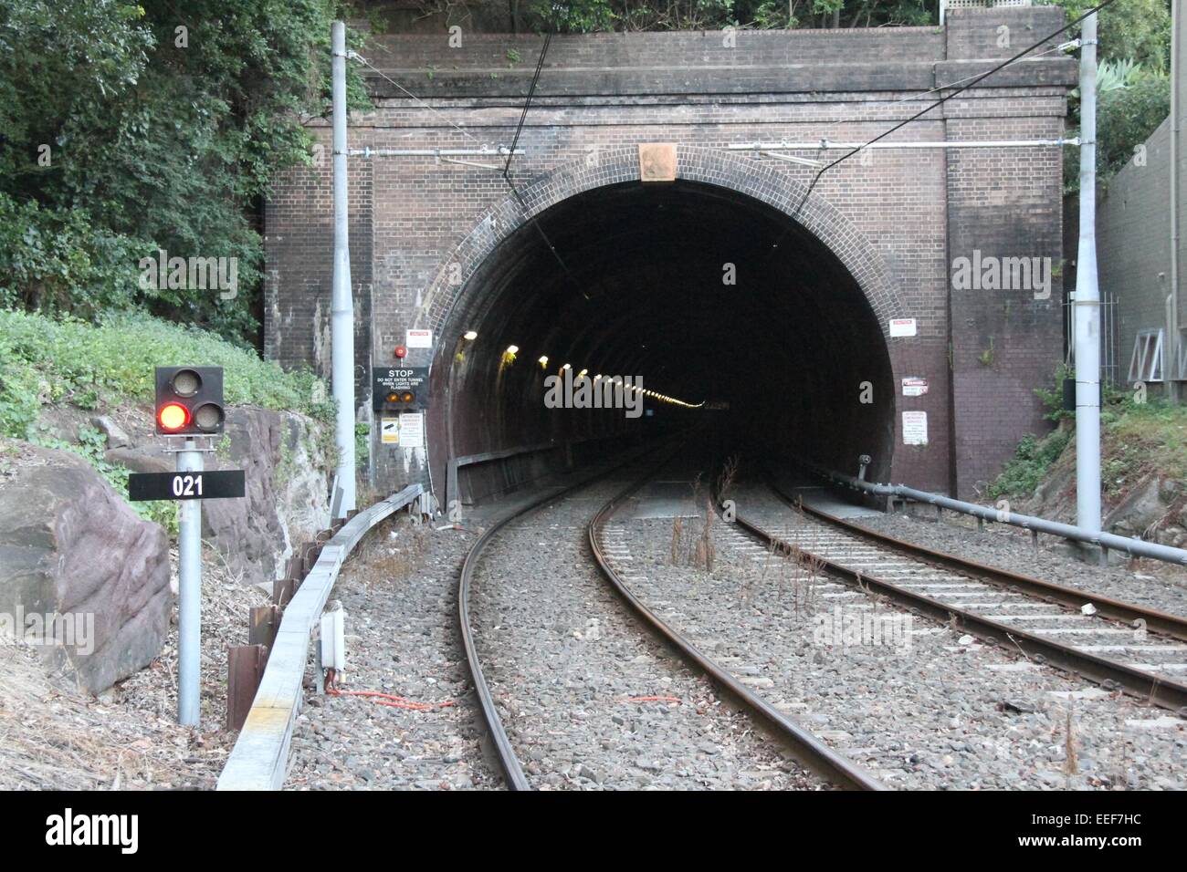 A tunnel close to the Glebe Light Rail stop in Sydney’s inner west