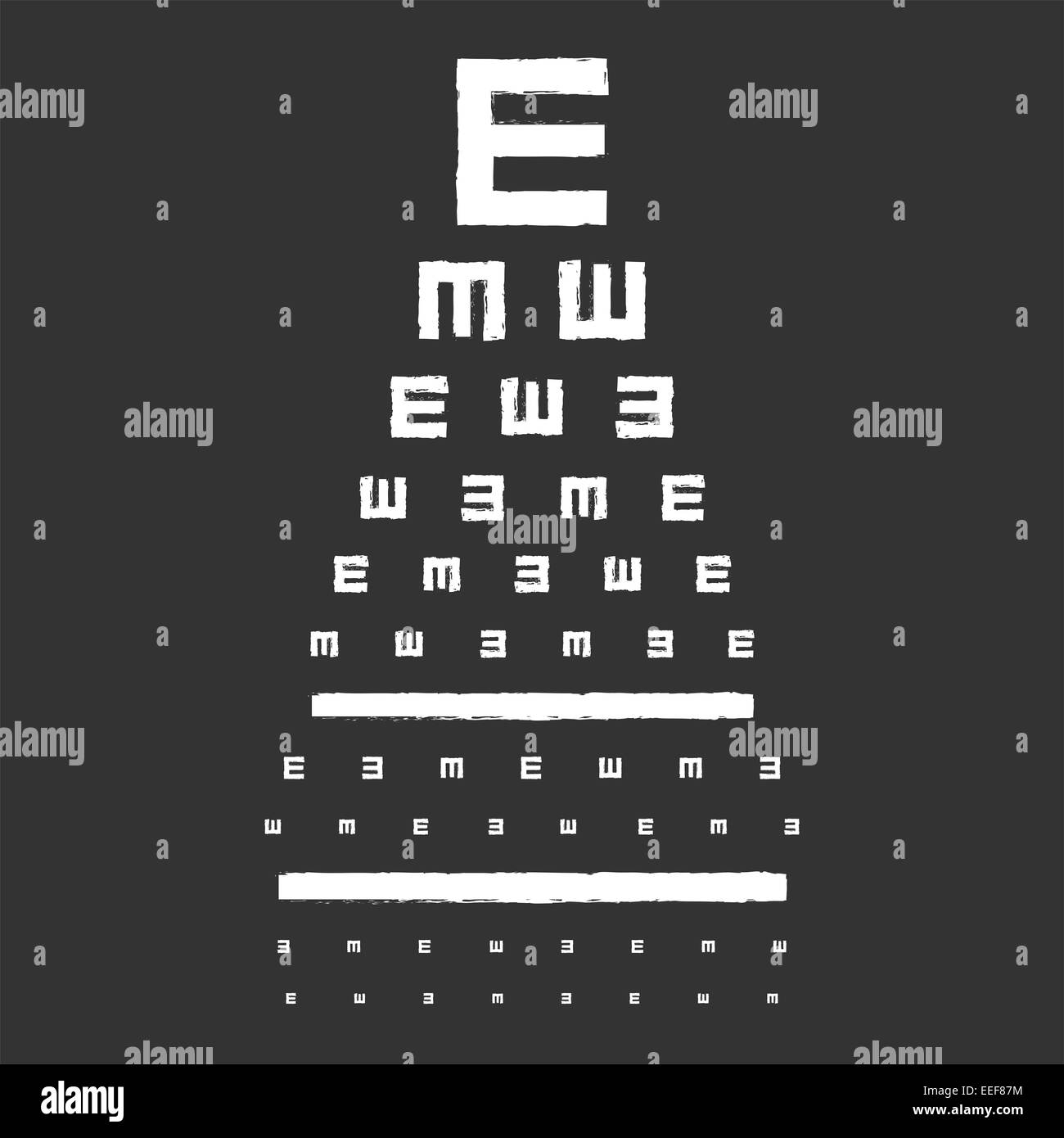 Eye Sight Test Chart On Blackboard Stock Photo
