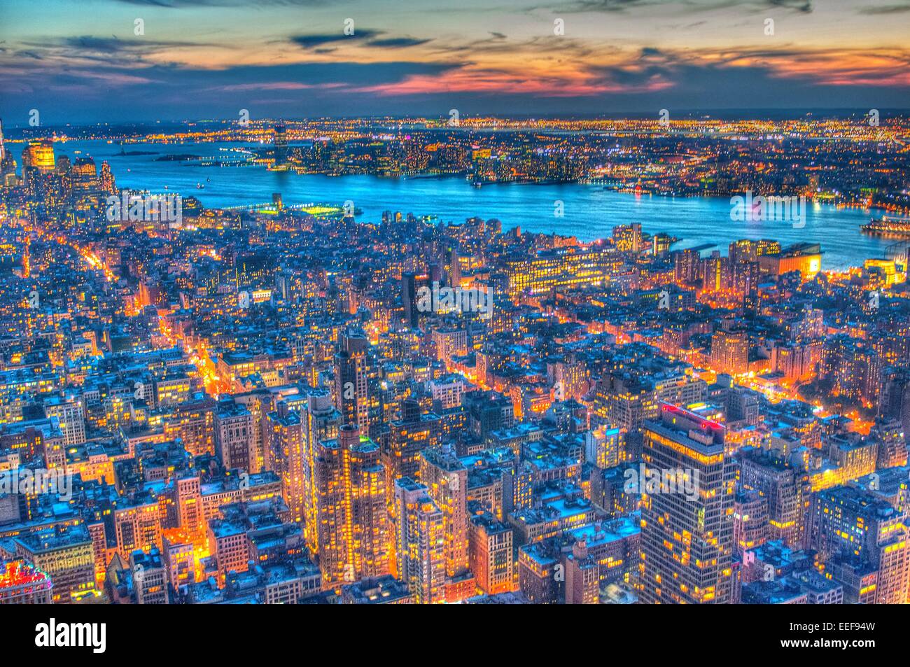 Hdr view manhattan skyline hi-res stock photography and images - Alamy