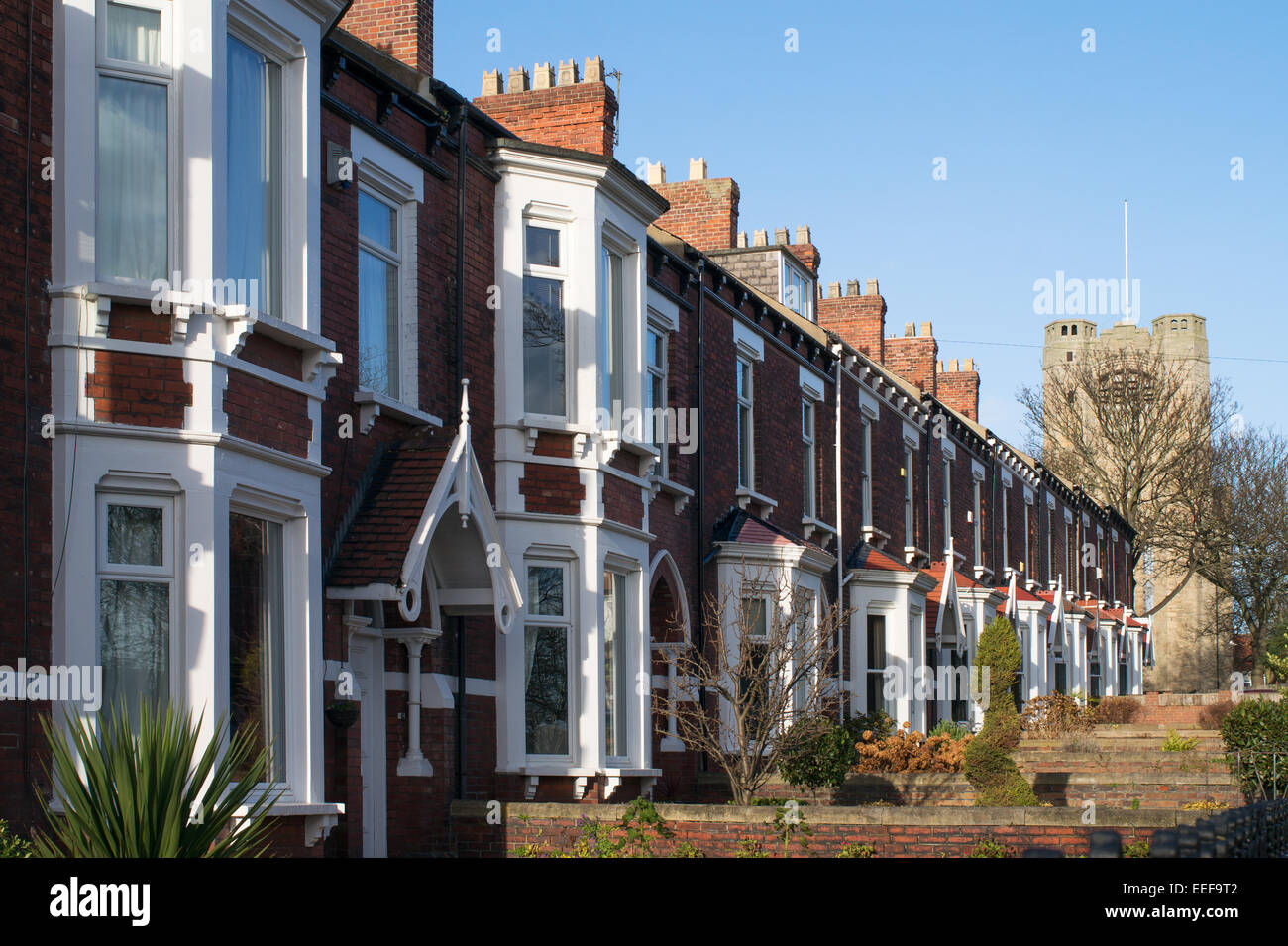 Terrace of period houses Roker Park Road, Roker, Sunderland, north east