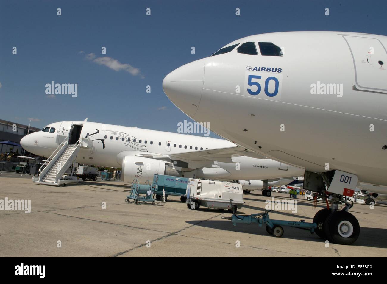 Airbus airliners Stock Photo